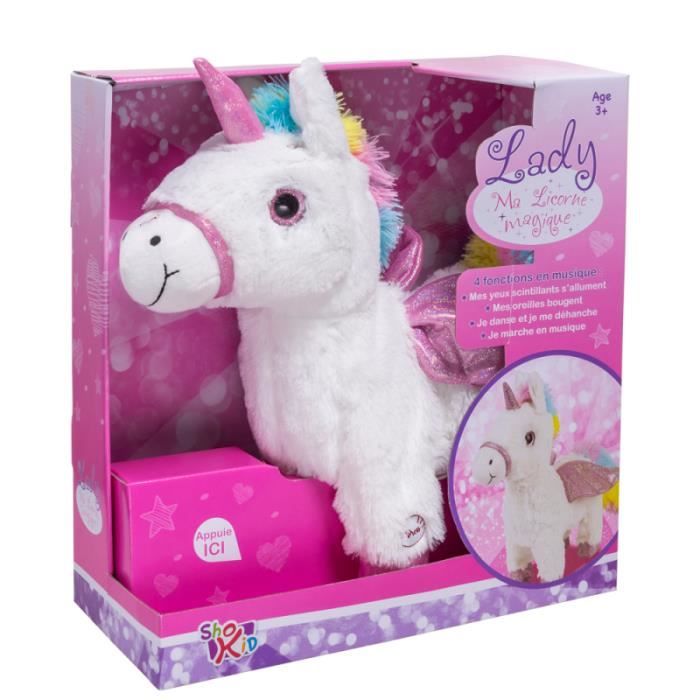 Peluche interactive Lady la Licorne Magique 38cm Blanc - Cdiscount