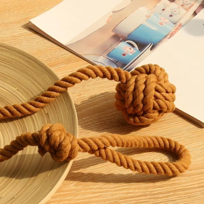 Lot De 4 Embrasses Rideaux Corde Tressée Bohème – Coton Naturel – Style Élégant Pour Maison & Bureau