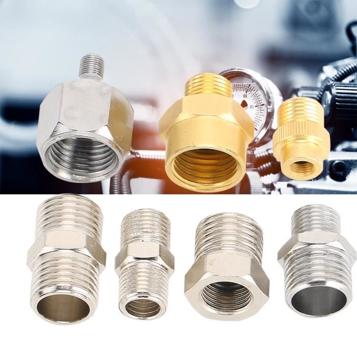Aznever Kit Raccords Aérographe 1/8 - Tuyau Déconnexion Rapide Connecteurs Cuivre Pour Pulvérisateur