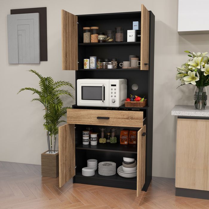 Armoires de cuisine haute akord w80 oliwia blanc 80 cm 2 portes façade