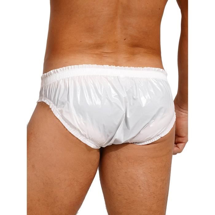 Back To white Slip Blanc Homme  Micro Slip Blanc Taille basse pour Homme