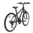 Vélo VTT 24'' Fourche Télescopique - 18 Vitesses - Dérailleur, Roue Libre et Poignées Revoshift Shimano-3