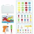 Jeu de construction Mosaique Enfant Puzzle 3D Montessori Educatif - Cdboost - 193PCS - Multicolore-3
