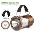 Lanterne de camping Solaire à Led Rechargeable,Torche ultra lumineuse, lumière d'urgence , lampe portable pour les activités-3