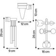 Smoby - Kit Météo - Accessoires de Maison Smoby - Carillon + pluviomètre + girouette - Dés 2 ans-3