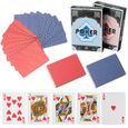 TECTAKE Coffret Malette Set de Poker 300 Jetons + 2 Jeux de 54 Cartes en Aluminium - Argent-3