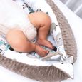 Réducteur Lit Bébé 90x50 cm - Matelas Cocoon Cale Bebe pour Lit Baby Nest Coton avec Minky Afrique kaki-3