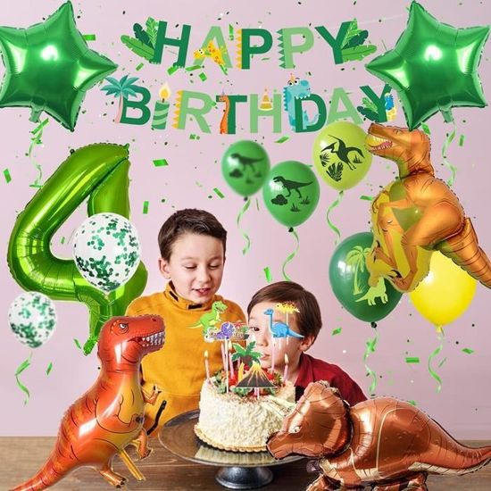Dinosaure Anniversaire Deco Decoration Dinosaure Garcon 4 Ans Decoration Anniversaire Dinosaure 4 Ans Ballon Dinosaure Enfant 391 Cdiscount Maison