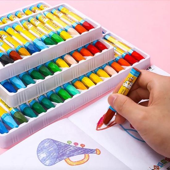 brosse lavable pour enfants bâton de peinture à lhuile réglable non toxique pour lart et lartisanat Crayons de couleur pour enfants dessin 