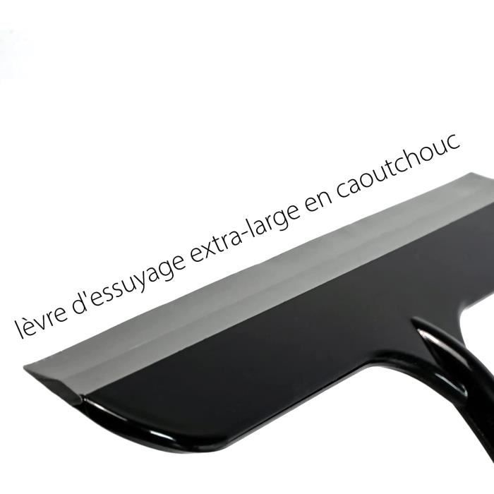 Raclette Douche Noire, 2 raclettes de Douche Standard, raclette de Douche  en Silicone de 25 cm de A156 - Cdiscount Au quotidien