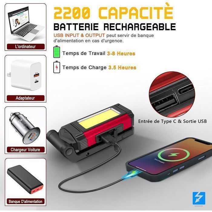 Lumière Rechargeable À LED Pour Guidon Système D'Alerte