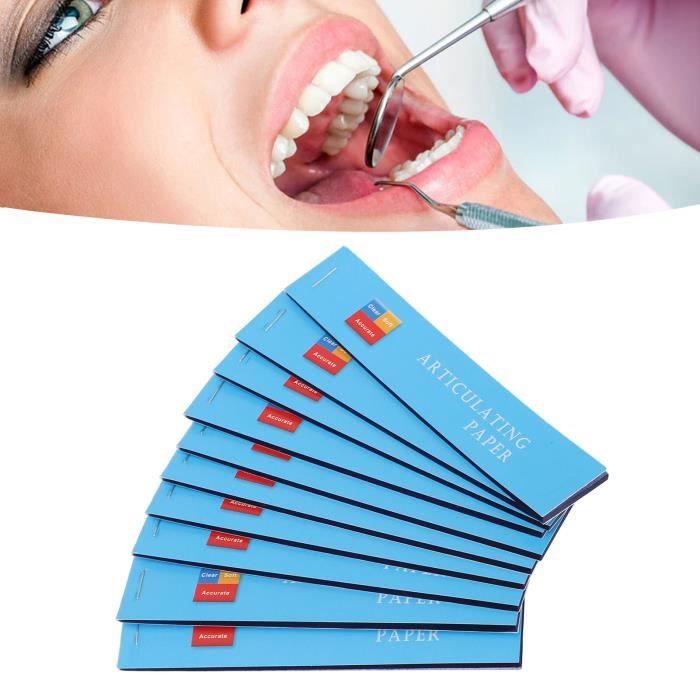 Zerone Bandes articulées dentaires 400pcs papier articulé dentaire mince  bleu bandes de papier à morsure double face papier - Cdiscount Santé -  Mieux vivre