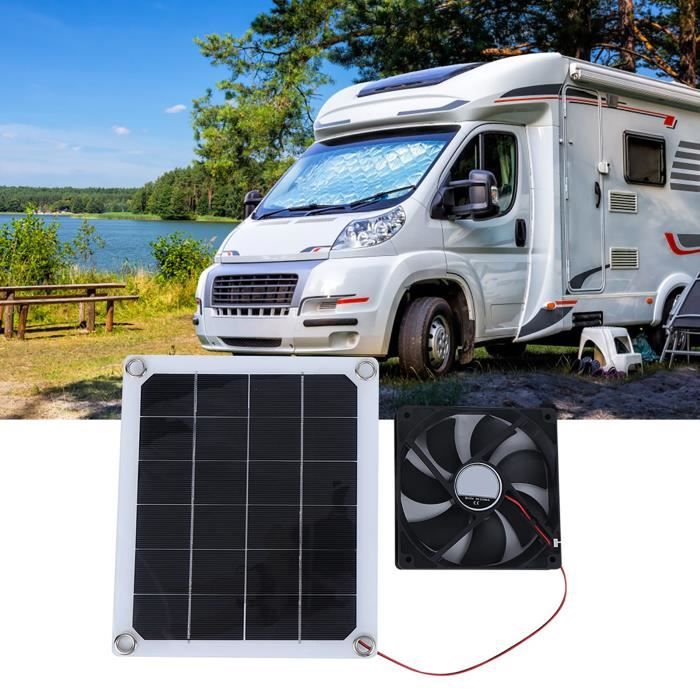 Ej.Life Ventilateur d'extraction solaire IP67 étanche 6 pouces sr 10W 12V  ventilateur de panneau