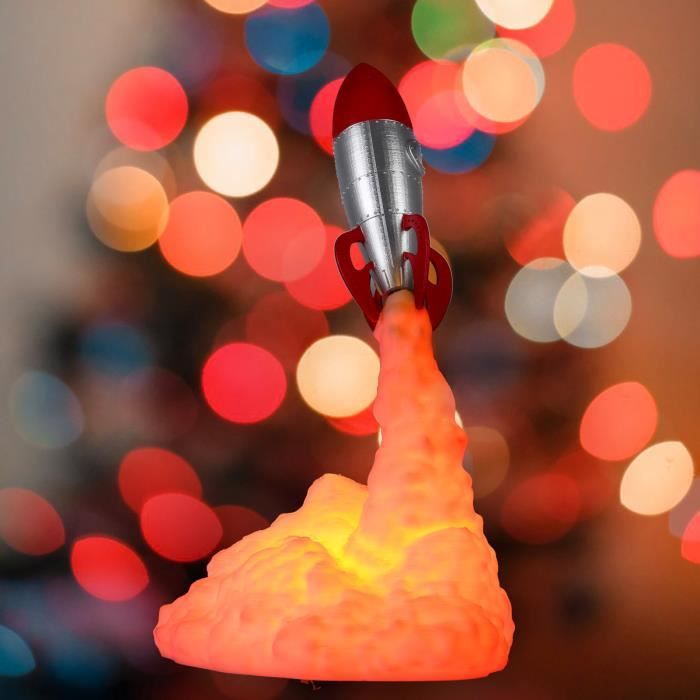 1pc Lampe Fusée Imprimée En 3D, Lampe De Bureau, Lampe Lune Créative,  Veilleuse, Figurine D'Amour De L'Espace, Petit Cadeau-03, Alimenté Par USB  - Temu Belgium