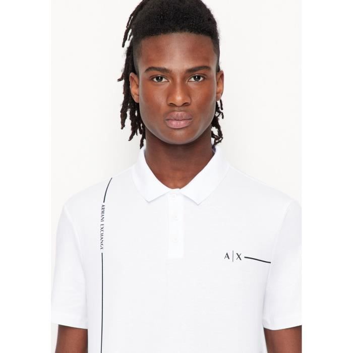 POLO ARMANI EXCHANGE HOMME Blanc Cdiscount Pr t Porter