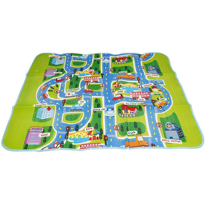 Tapis De Jeu Pour Enfant 'La Souris' Thème Football - 100x133 Cm - Anti-dérapant Et Certifié Ökotex