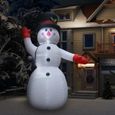 #97473 Bonhomme de neige - Personnage de Noël Décoration de Noël gonflable avec LED IP44 450 cm XXL Meuble©-0