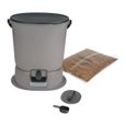 Poubelle composteur Bokashi Essential 15.3L - Skaza - Inclut 1kg d'activateur - Gris-0