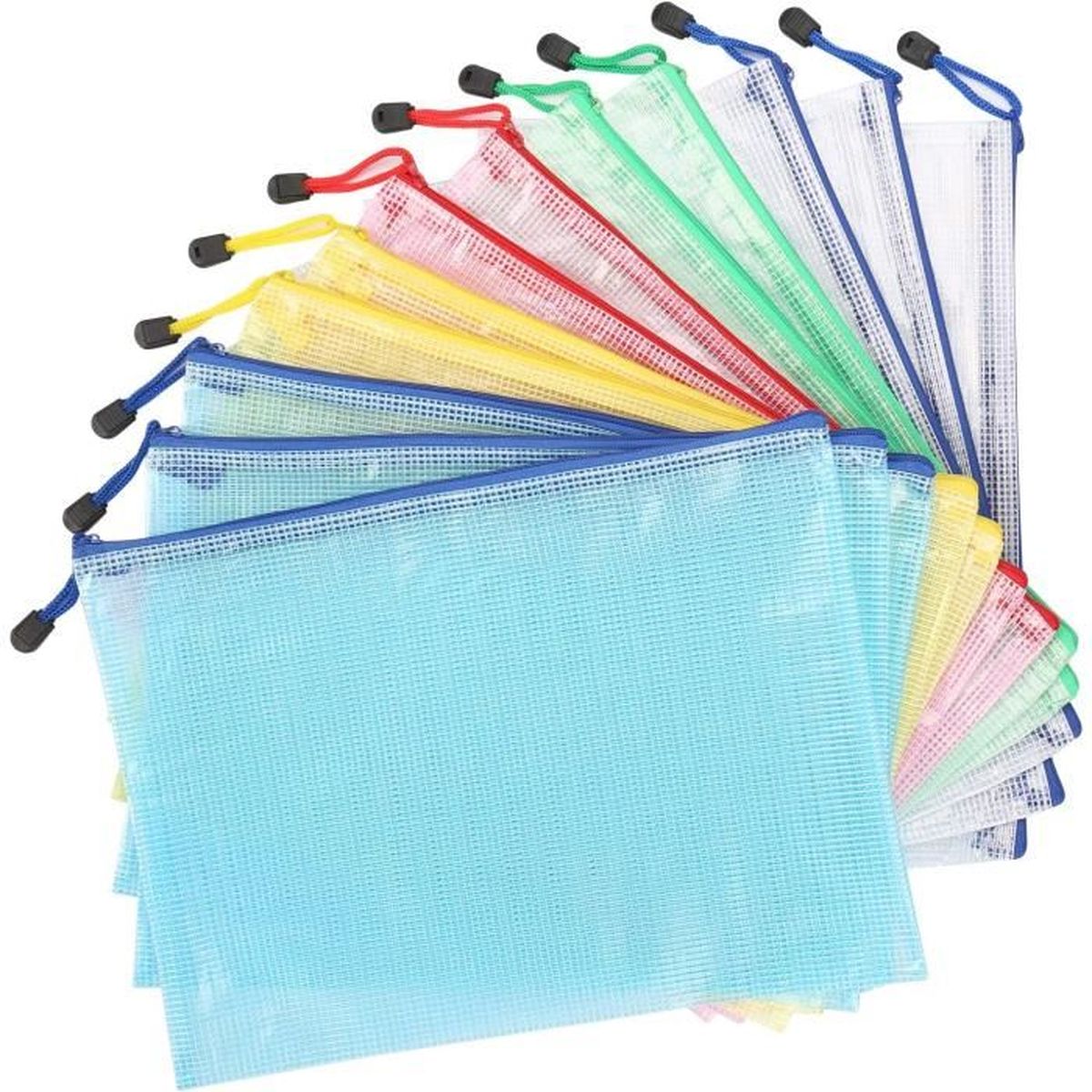 Chemise Plastique A4 20x Pochette Plastique A4 - Bouton Pression - Pour Documents Porte Document