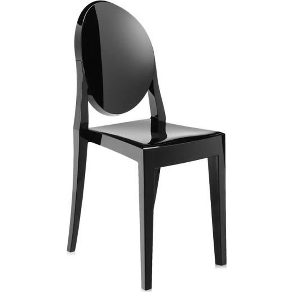 Kartell Chaise Victoria Ghost Noir Cdiscount Maison