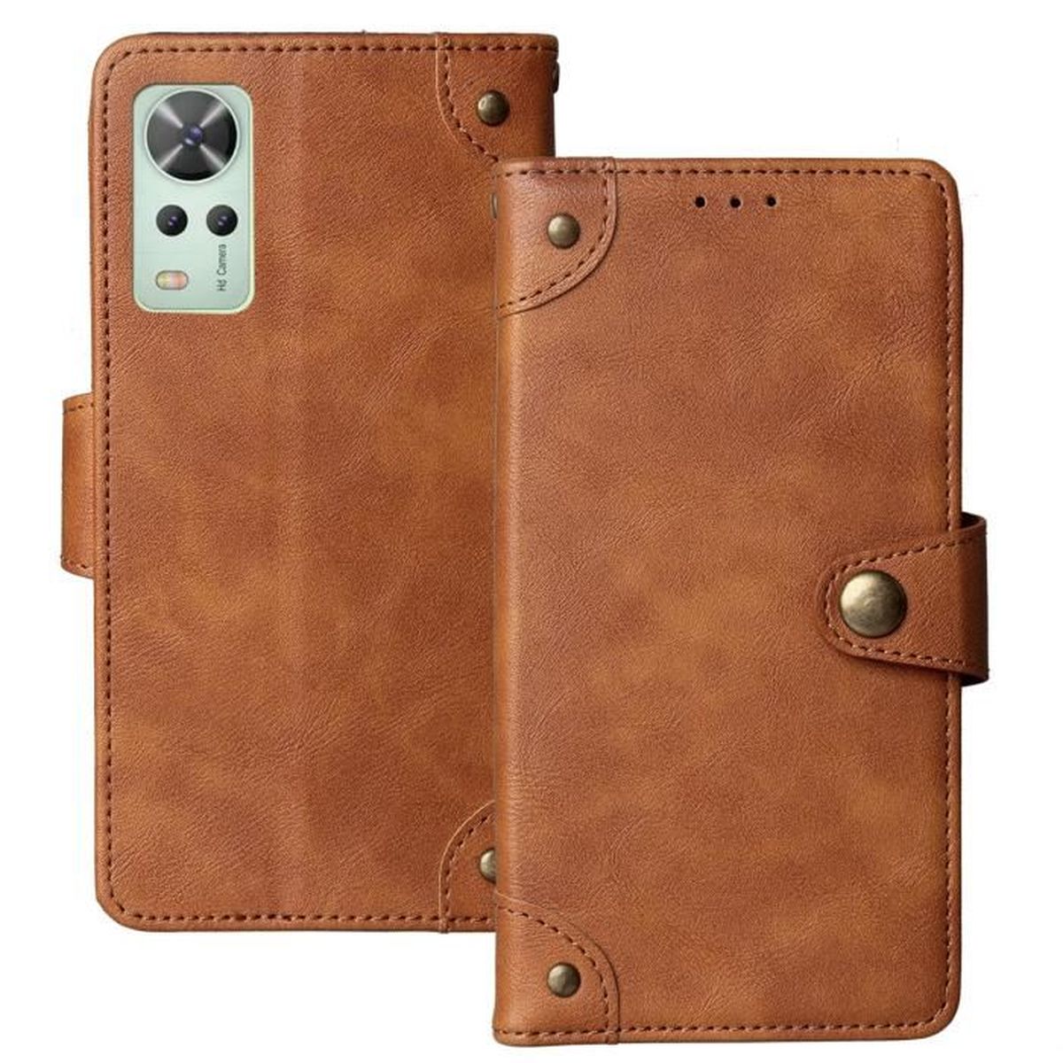 TienJueShi Coque Antichoc En Cuir PU Cover Case TPU Silicone Housse Pour Doro 8220 6.1 Inch Étui