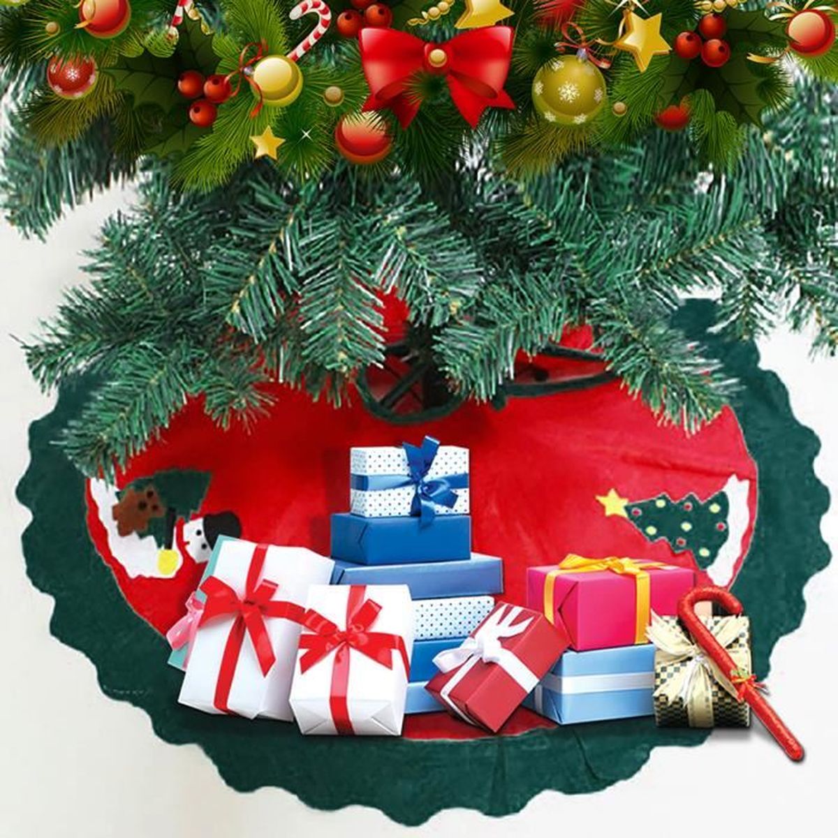Tapis De Sapin Père Noël 90cm,Jupe De Sapin De Noël Cdiscount Maison