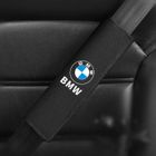 ALLOYSEED 2pcs Housses Noir en cuir véritable de voiture pour ceintures de sécurité-housse protection harnais d'épaule pour BMW
