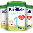 BLEDILAIT Blédina Blédilait 1, Lait en Poudre pour bébé , De 0 à 6 Mois, 900g (Boîtex3)