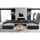 MEUBLES LINE ANIXE - Canapé d'angle panoramique XXL en U - en Tissu (Gris foncé)