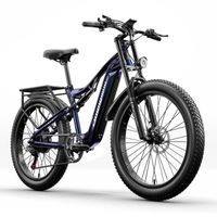 Vélo électrique - Shengmilo MX03 - 1000w Bafang Moteur  - fat bike electrique 26" - Batterie Samsung 48V17.5Ah - Autonomie 60km-Bleu