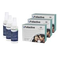 Capsules Foliactive 3X60 et Spray Foliactive X3 pour prévenir la chute des cheveux