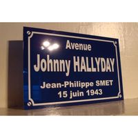 plaque de rue place JOHNNY HALLYDAY Philippe SMET 