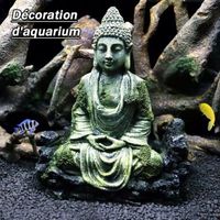 Décoration d'aquarium zen boudha Statue résine Fish Tank Ornament 