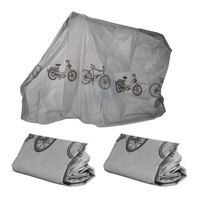 Fahrradgarage en polyéthylène RELAXDAYS - 3 x 200 x 115 cm - Schutzhülle reißfeste, robuste Abdeckung, Grau