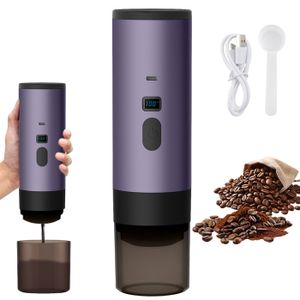 Cafetière Portable Rechargeable Type-C - Compatible Capsules Et Café Moulu - Légère (495g) - Parfaite Pour Voyage, Camping, Pique-nique - Machine à Café Nomade