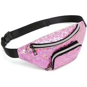 Loisir ou Randonn/ée MOCOCITO Sac Banane Femme Homme Unisexe /à Effet Holographique Sac Ville en PU Cuir Sacoche de Ceinture Etanche Multi-Poches Sac de Voyage Fanny Pack Brillant pour Partie