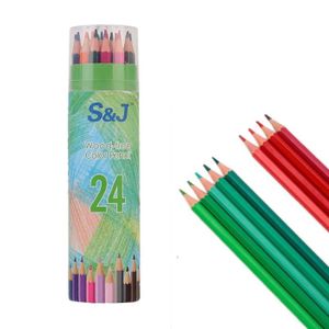 CRAYON GRAPHITE Crayons de couleur 24 crayons couleurs de bois professionnels Non Toxique et Ecologique Art Dessin Crayons de coloriage
