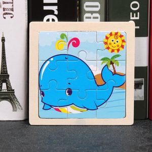 PUZZLE Puzzle 3D en Bois Baleine - Jouet Montessori pour 