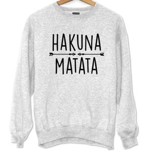 SWEATSHIRT Hakuna Matata | Sweat / Pull référence à la célèbre chanson de timon et pumba dans le roi lion