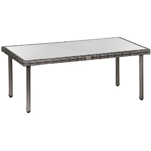TABLE BASSE JARDIN  Table basse de jardin plateau verre trempé 5 mm ré