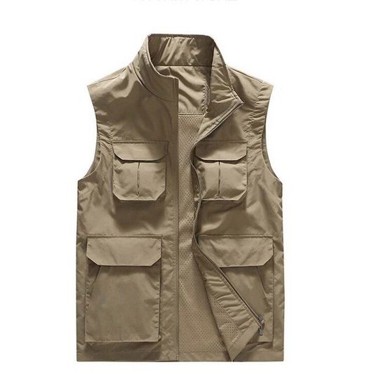 Gilet de pêche pour homme à l'extérieur Multi-Poches Gilet