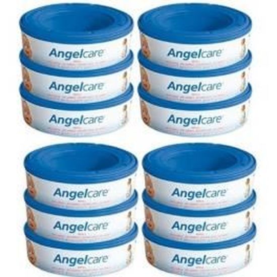 Méga Pack de 12 recharges pour poubelle à couche Angelcare