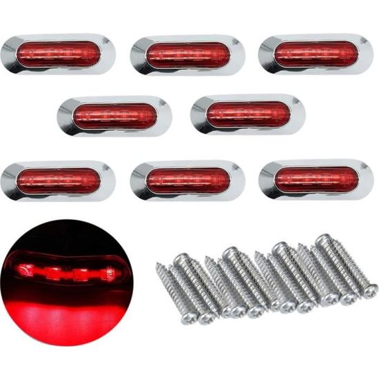 10x Bleu 24V LED Côté Contour Marqueur Feux Camion Remorque Châssis