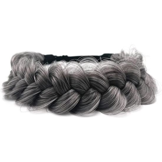 Bandeau Tressé Rembourré Pour Cheval Sabre - Taille Poney (14 1/4") - Noir, Cuir