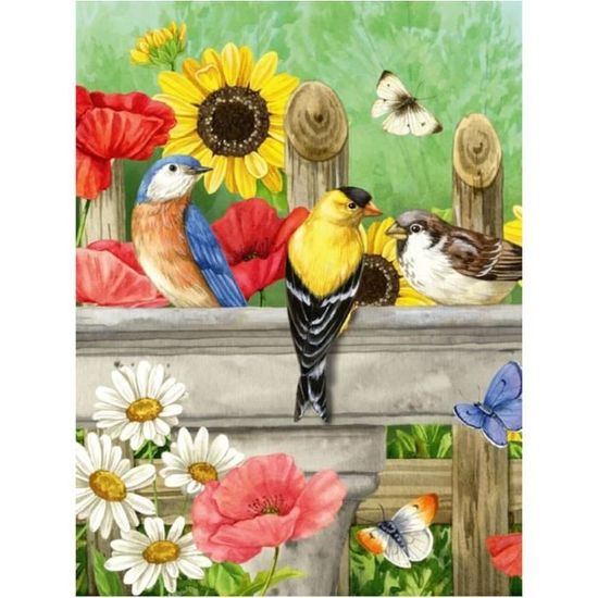 Primasage Kit Peinture Diamant Papillons & Fleurs 8 Pièces : Activité DIY Enfants, Décoration Intérieure Et Extérieure Colorée
