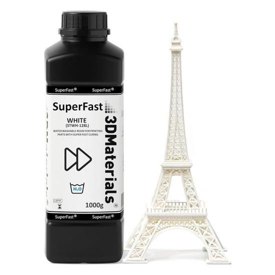 Résine 3D SuperValue Low Cost - Faible Viscosité Pour Haute Précision 16um - Compatible LCD 1000g Transparent