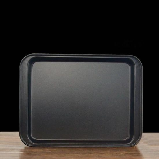 Plaque De Cuisson Rectangulaire Anti-adhésive En Acier Carbone - Four, Gâteaux, Cookies - Noir Ou Doré
