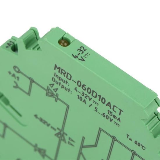 Relais Interface Automate MRA-23D2 - Relais à Semi-conducteurs 15mA, Entrée 3-32VDC Sortie 230V - Ultra-mince 6.2mm - 2