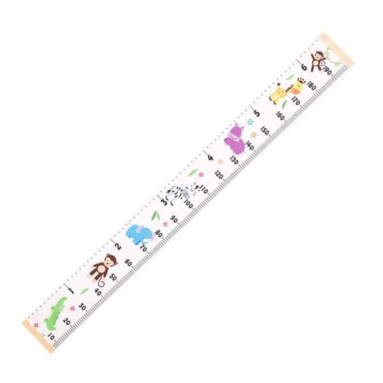 Toise Pour Enfant En Bois Naturel - Règle De Mesure Pliable De 40 à 180 Cm (6 Sections, Autocollants Inclus) - 10