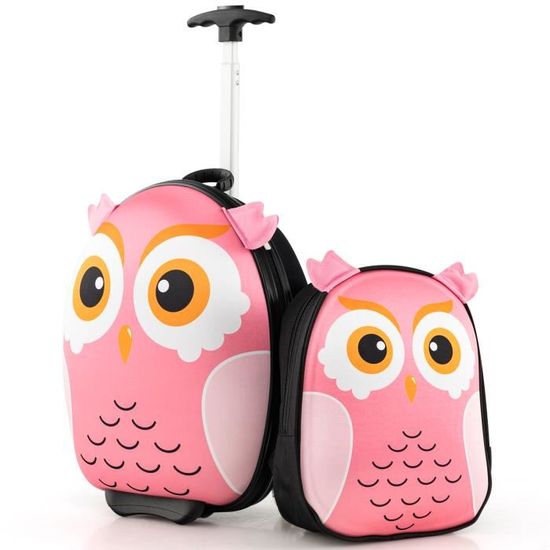 Valise Jouet Enfant F Fityle - Mini Bagage à Roulettes 28cm - Coque Rigide Plastique